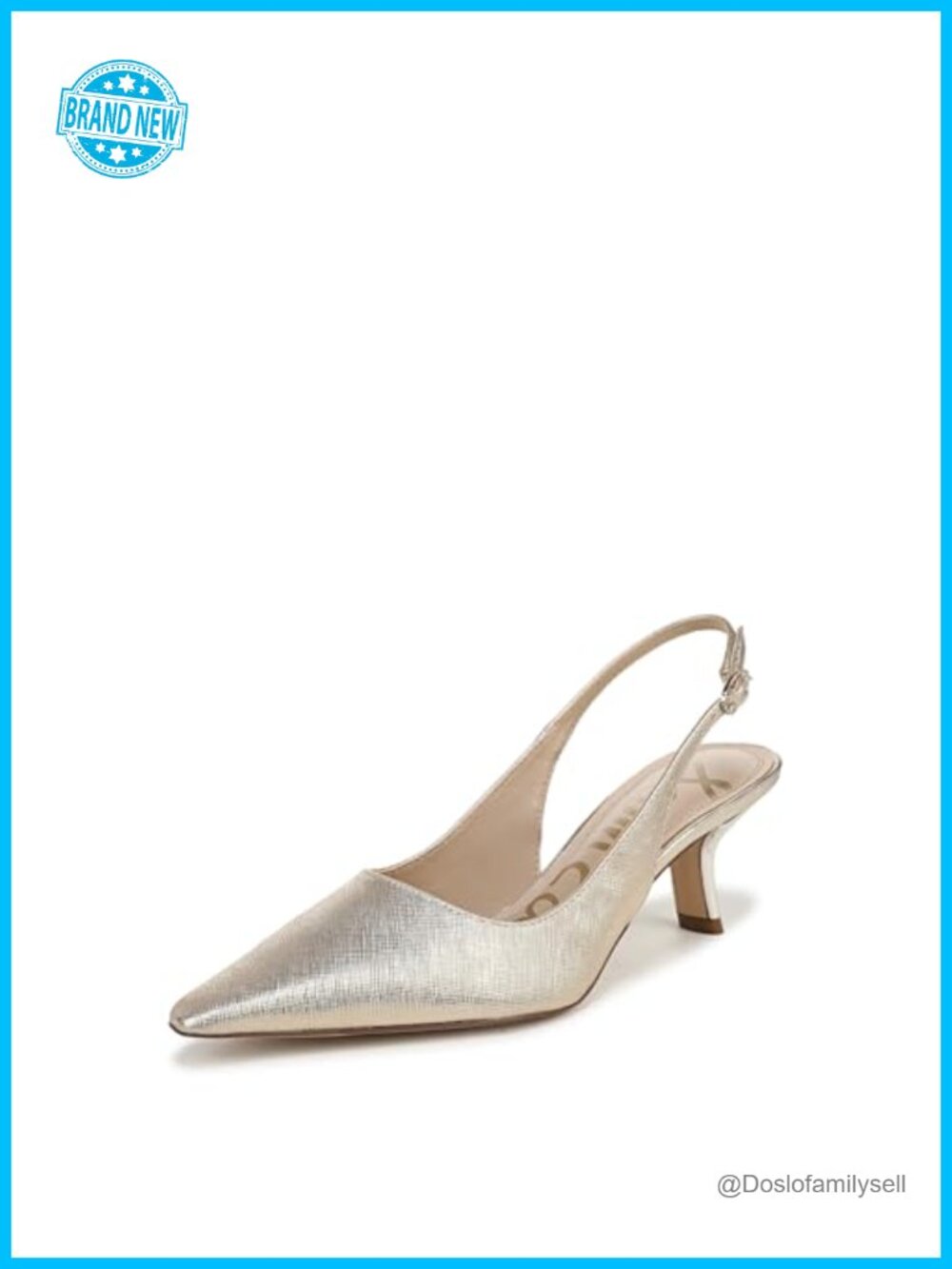 Sam Edelman Bianka Slingback Pump Pointed Toe Kitten Heel